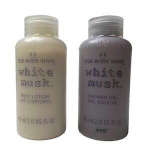 The Body Shop White Musk Body Lotion 60ml & Shower Gel 60ml Hard to Find New